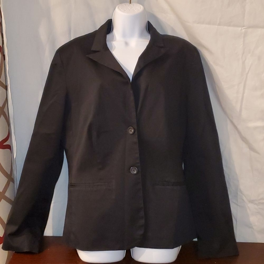 Old Navy Black Blazer Jacket Women's Size XL Two Button Corporate Career